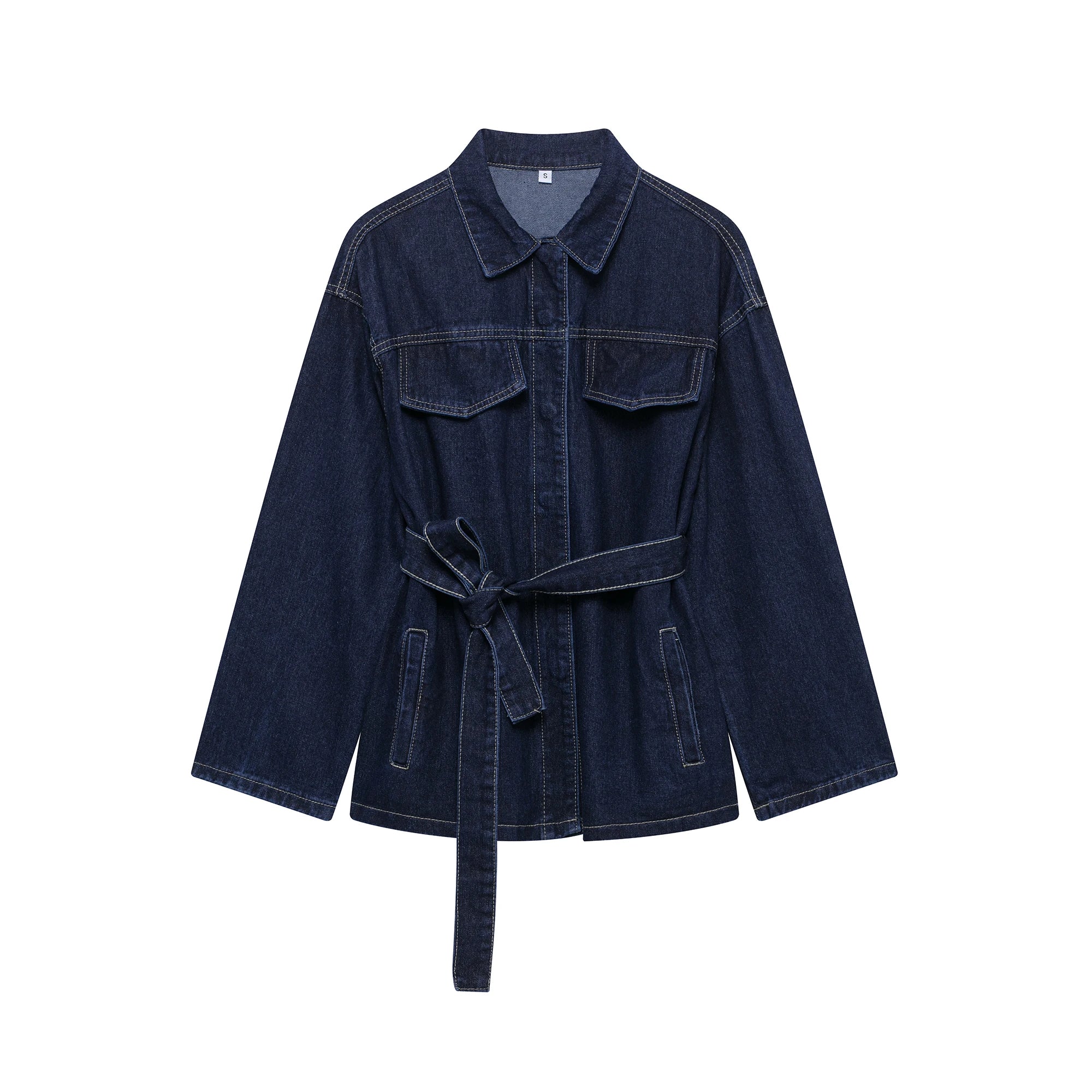 2 Pieces Sets With Belt Denim  Jackets & Jeans
