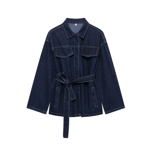 2 Pieces Sets With Belt Denim  Jackets & Jeans